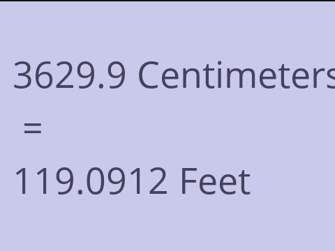 3629.9 CM TO FEET