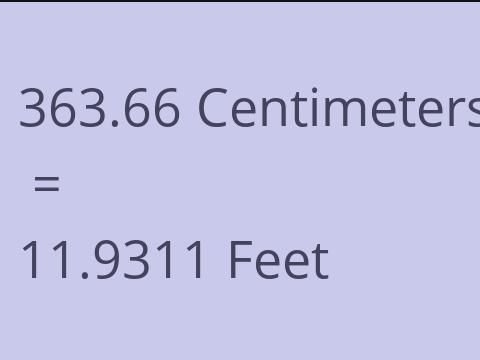 363.66 CM TO FEET