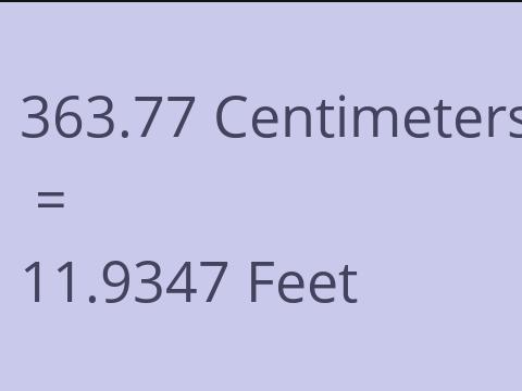 363.77 CM TO FEET