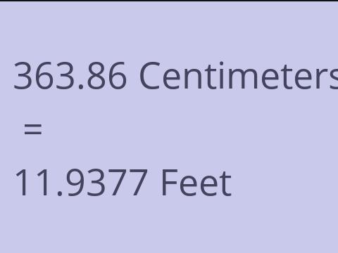 363.86 CM TO FEET