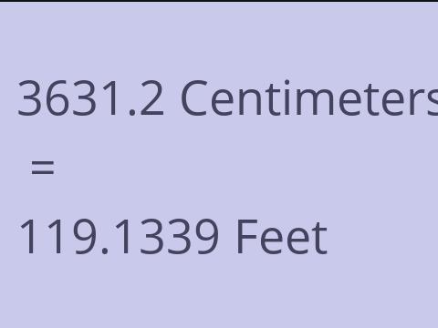 3631.2 CM TO FEET