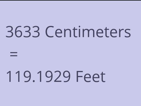 3633 CM TO FEET