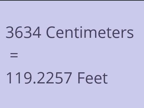 3634 CM TO FEET