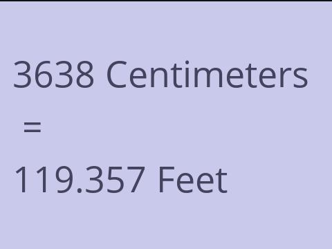 3638 CM TO FEET