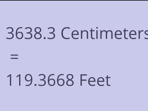 3638.3 CM TO FEET