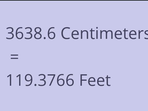3638.6 CM TO FEET