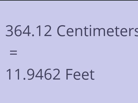 364.12 CM TO FEET