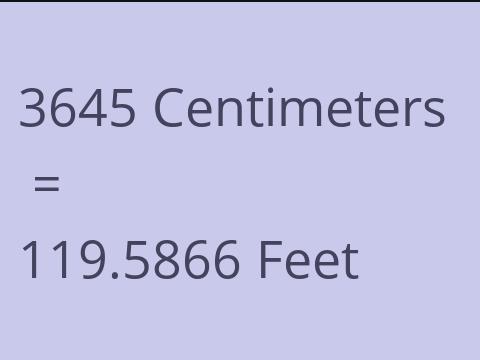 3645 CM TO FEET
