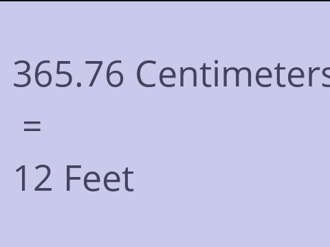 365.76 CM TO FEET