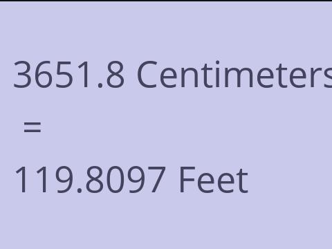 3651.8 CM TO FEET