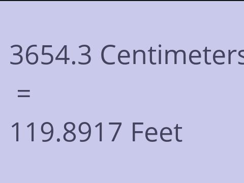 3654.3 CM TO FEET