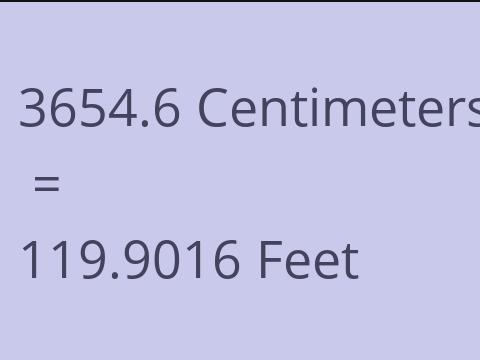 3654.6 CM TO FEET