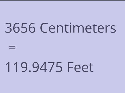 3656 CM TO FEET