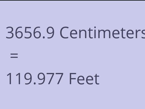 3656.9 CM TO FEET