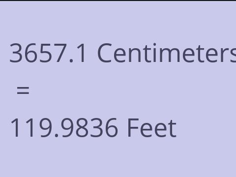 3657.1 CM TO FEET