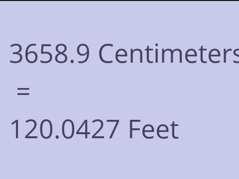 3658.9 CM TO FEET