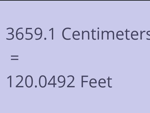 3659.1 CM TO FEET