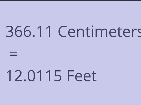 366.11 CM TO FEET