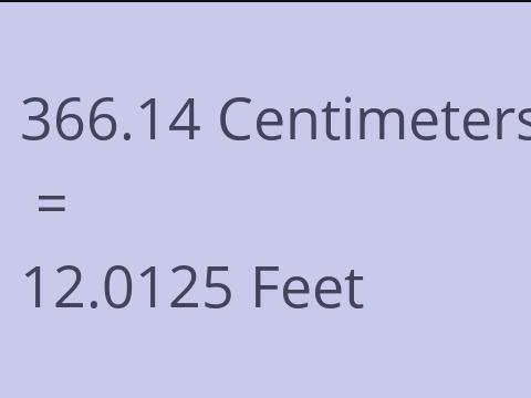 366.14 CM TO FEET