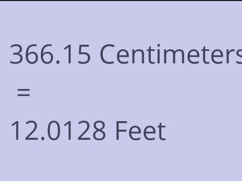 366.15 CM TO FEET