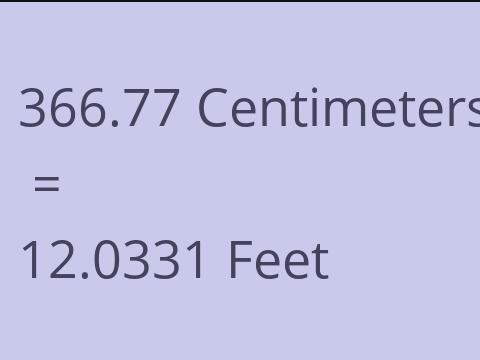 366.77 CM TO FEET