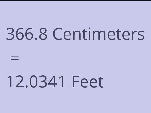 366.8 CM TO FEET