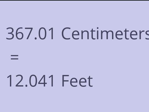 367.01 CM TO FEET