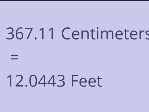 367.11 CM TO FEET