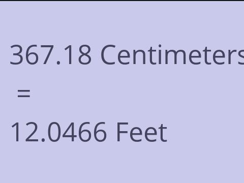 367.18 CM TO FEET