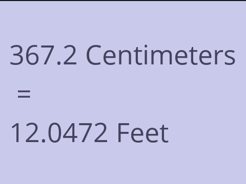 367.2 CM TO FEET