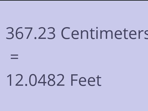 367.23 CM TO FEET