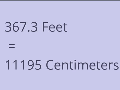 367.3 FEET TO CM