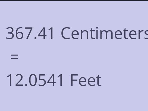 367.41 CM TO FEET