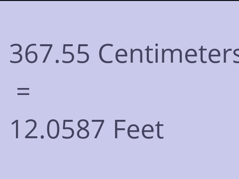 367.55 CM TO FEET