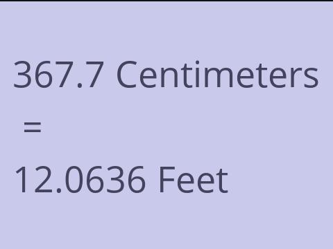 367.7 CM TO FEET