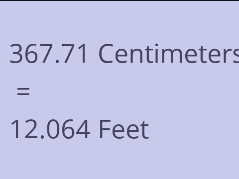 367.71 CM TO FEET