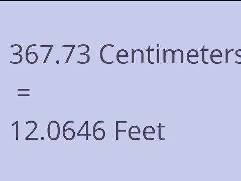 367.73 CM TO FEET