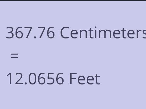 367.76 CM TO FEET