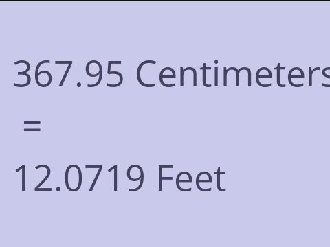 367.95 CM TO FEET