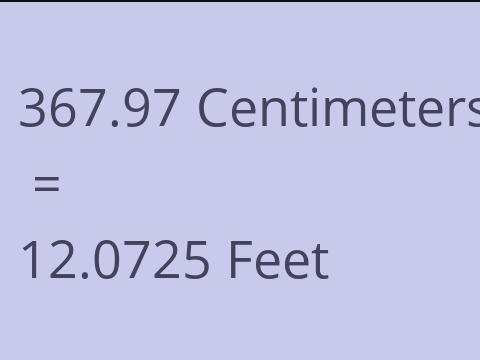 367.97 CM TO FEET