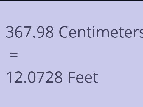 367.98 CM TO FEET