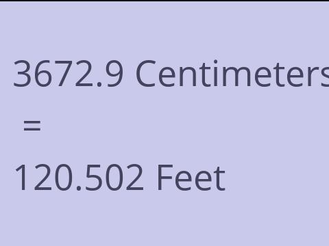 3672.9 CM TO FEET