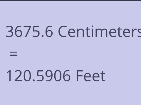 3675.6 CM TO FEET