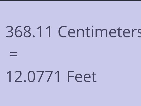 368.11 CM TO FEET