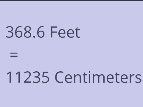 368.6 FEET TO CM