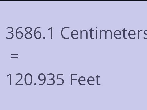 3686.1 CM TO FEET
