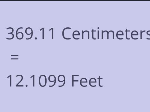 369.11 CM TO FEET