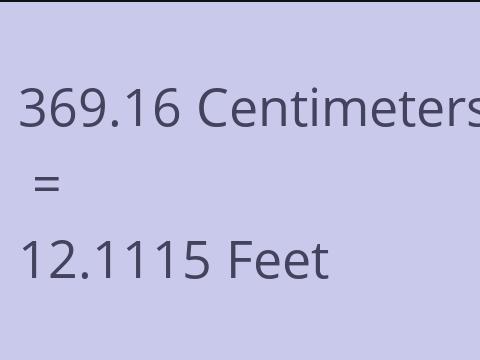 369.16 CM TO FEET