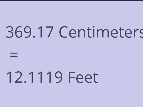 369.17 CM TO FEET