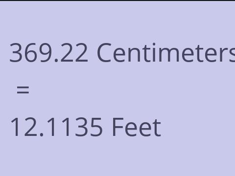 369.22 CM TO FEET